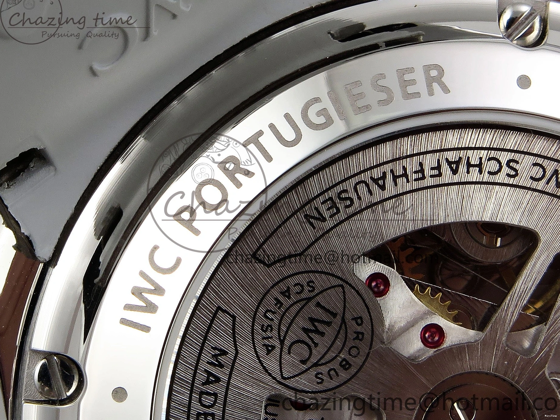 MIROTIME 0502 Portuguese Chrono IW3716 Z+F 1:1 Best Edition White Dial on Gray Rubber Strap A WrinkleFree 7014